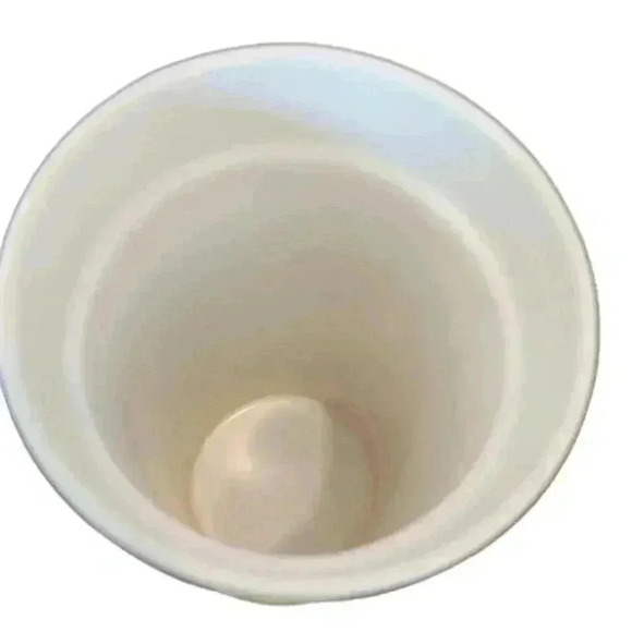 Starbucks Tennis Ball Tumbler 2016 Yellow White Ceramic Travel Mug  Rare 12 OZ - Picture 4 of 8